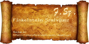 Finkelstein Szalviusz névjegykártya